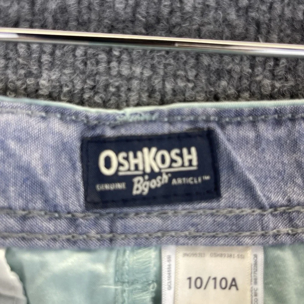 OshKosh B'gosh Shorts‎ Boys Size 10/10A Green Mint Color Casual Summer Chino